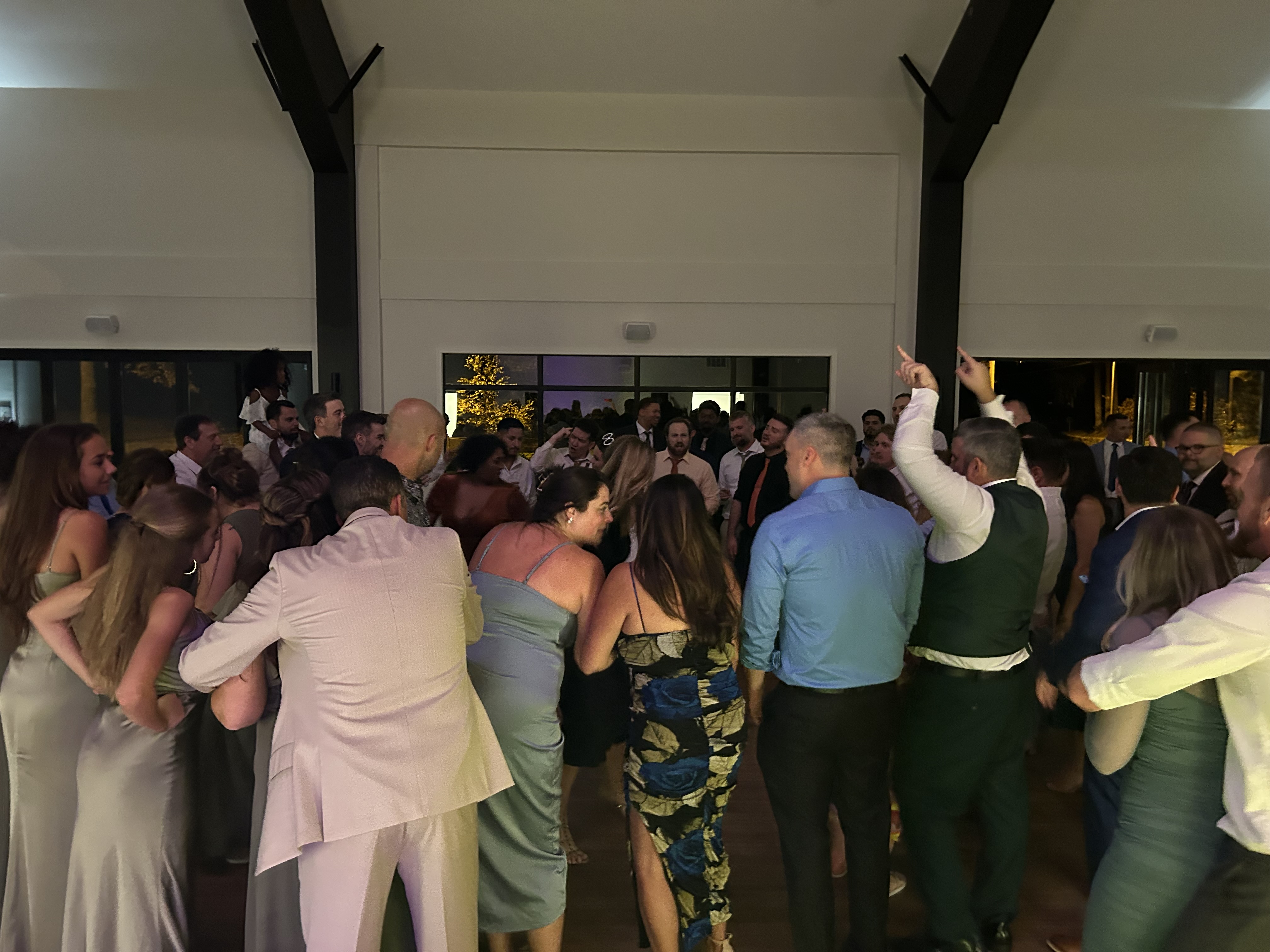 Lively dance floor crowd